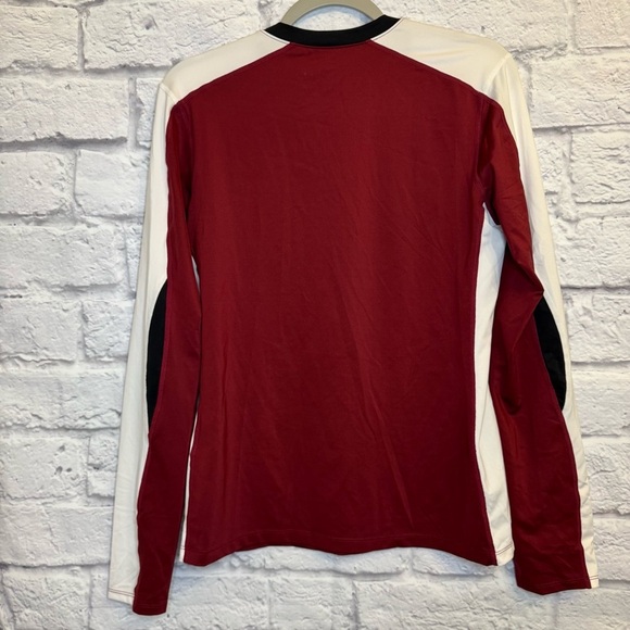 Asics Active Top Red White Black L Long Sleeve - Picture 2 of 2